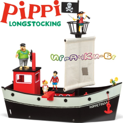 Micki Pippi Корабът на Пипи Дългото чорапче и Татко Ефраим Дългия чорапче